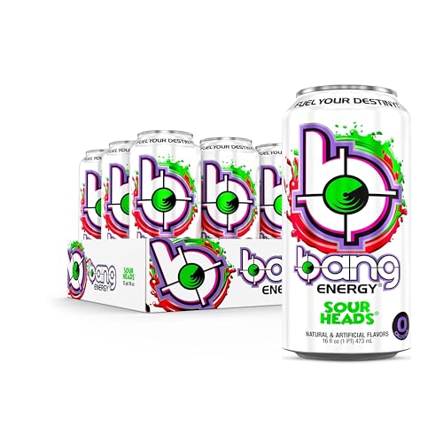 Image of Bang Energy Sour Heads, Sugar-Free Energy Drink, 16-Ounce