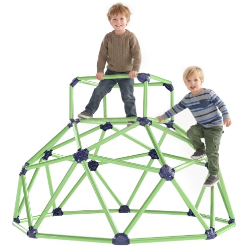 AIYAPLAY Dôme d'escalade Enfant 183 cm, Cage à Grimper en Plastique, résistant aux UV, imperméable, Aire de Jeux pour Enfants 3-8 Ans, intérieure et extérieure, Charge 90 kg, Assemblage Facile, Vert