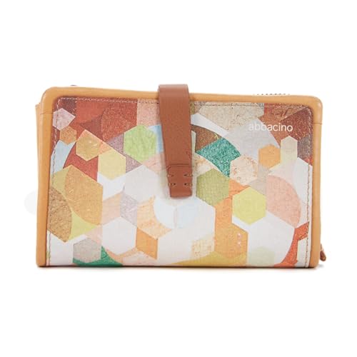 Abbacino Cartera Mediana en Piel con Estampado ámbar Amarillos