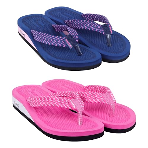 Image of Dashny Women's (1437-1434) |Extra Super Soft Comfortable Slippers |Nevy Brown Casual Slides Slippers