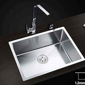 ROYAL AAKRITI HANDMADE SQ Kitchen And Bar Sink, Steel, Silver, Matte Finish ROYAL AAKRITI HANDMADE SQ Kitchen And Bar Sink, Steel, Silver, Matte Finish