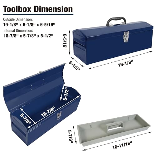 Tce ATB101U-1 Torin Portable Steel Tool Box: 19 Inch Hip Roof Style thumb #1