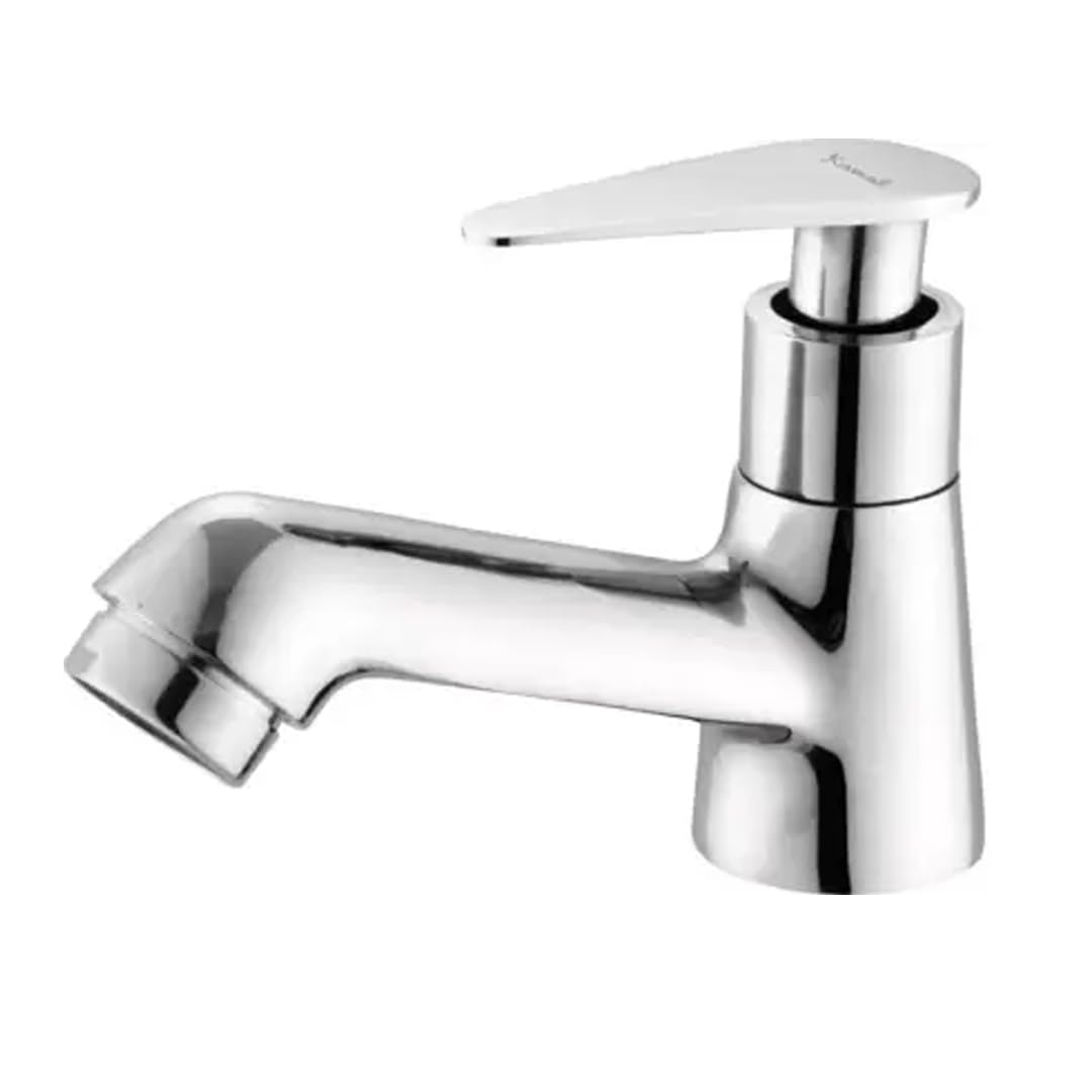 KAMAL Full Brass Pillar Cock Tap for Wash Basin - Vega | Chrome Finish | Deck Mount Installation - Silver (Pack of 1)-image-15