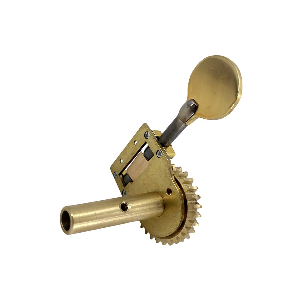4-strunowe maszyny do strojenia basu (zestaw 4 szt.) Open Gear Tuning Key Pegs Machine Head zamiennik do gitary elektrycznej, basu lub instrumentów precyzyjnych, złota stal (okrągła)