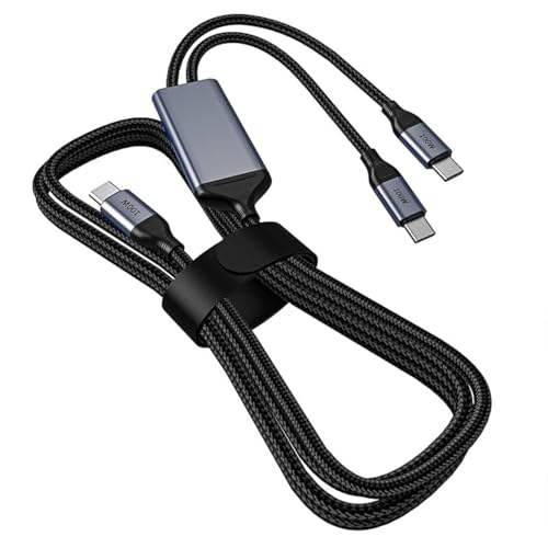 OMNIHIL 3.2FT USB-C Splitter Cable Compatible with Logitech - MX Brio Ultra HD 4K Video Webcam