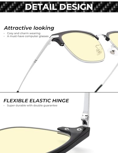 Image of ZanyLen Blue Light Blocking Glasses Men Computer Gaming Glasses For Mens