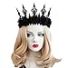 Dark Gothic Wind Black Crown Hair Band Halloween Headband Headdress for Witcher Makeup Perfect Hair Accessories for Ball Party Masquerade and Cosplay.