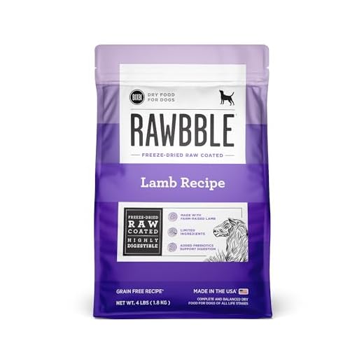 BIXBI Rawbble Freeze-Dried Raw Coated Dog Food, Lamb – Fresh Meat, No Meat Meals, Grain-Free – USA Made, 4 lbs