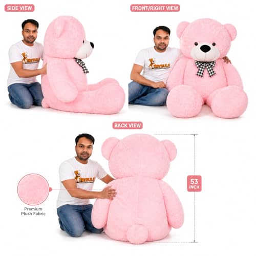 Image of 6.5 Feet Giant Pink Teddy Bear - Extra Large Soft Plush Stuffed Animal Toy for Kids, Girls, Boys, Adults | Cuddly Gift for Valentine's Day, Birthdays, Anniversary (Pink)