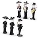SHAIDOJIO Day of The Dead Figurines Decoration,Skeleton Statues Mariachi Band Halloween Decor, Dia de Los Muertos Skull Decorations, Realistic Musician Ornament, Party Indoor Decor (5.5In, 3PCS)