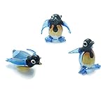 Set Penguin Handcrafted MINIATURE HAND BLOWN GLASS FIGURINE Collection