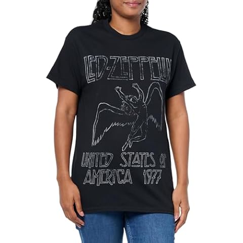 Led Zeppelin Icarus 1977 TEE, Black Cover