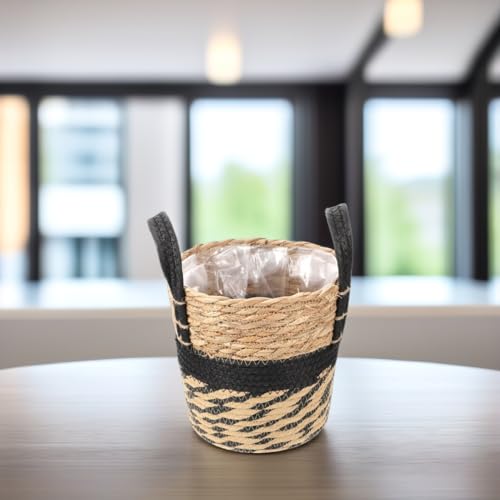 Panier à tissé jonc naturel cache-pot déco moderne intérieur extérieur