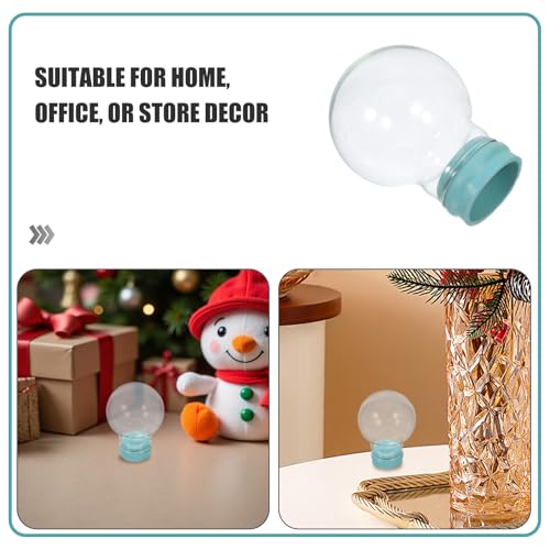 Bolas de nieve de vidrio vacías para manualidades DIY adornos navideños rellenables de 45 mm 3 piezas 4