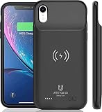 AFTRYOUGO Battery Case for iPhone XR(6.1 Inches), Qi Wireless Charging Compatible, 8000mAh Slim Exte