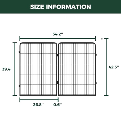 Image of FXW Instant Dog Playpen, RV Camping, Outdoor & Yard, 40 inch H, 2 Panels | Portable, Easy setup, Heavy-duty, DIY layouts, For Medium & Large Dogs, Patented