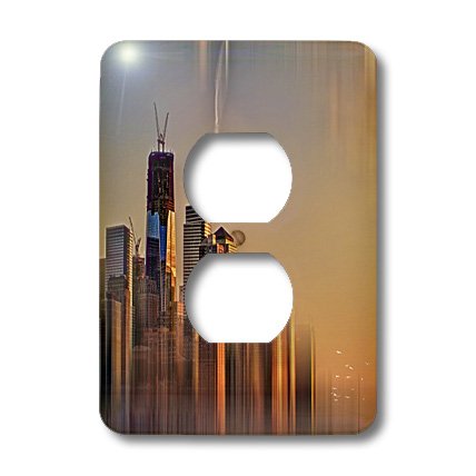 Freedom Tower plaque de remplacement pour 2 prises décorative et moderne - 3