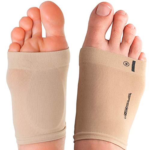 Metatarsal Compression Arch Support Sleeve Cushioned Arch Support Soft Elastic Reusable Gel Pad Fabric Arch Socks for Flat Foot Pain Relief Plantar Fasciitis Heel Spurs Women Men