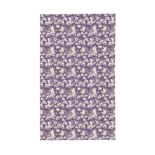 Drapeaux de jardin avec têtes de loup et fleurs de magnolia, 9,6 x 1,5 m, bannière de vœux avec œillets pour décoration d'intérieur et d'extérieur