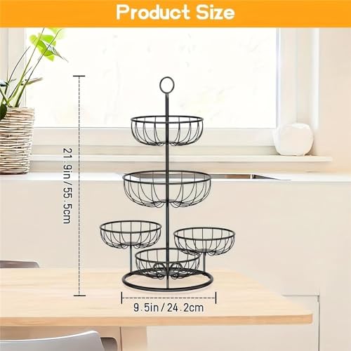 Cesta de frutas para encimera de cocina con diseño de centro de mesa multiusos 3