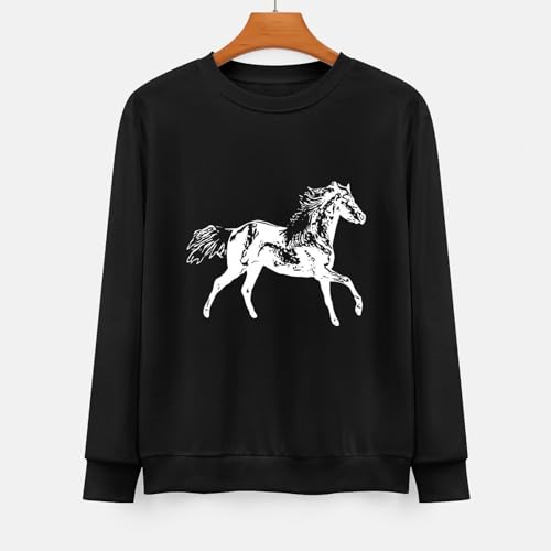 Tennessee Walking Horse Sweater Casual Cotton Crewneck Long Sweater3