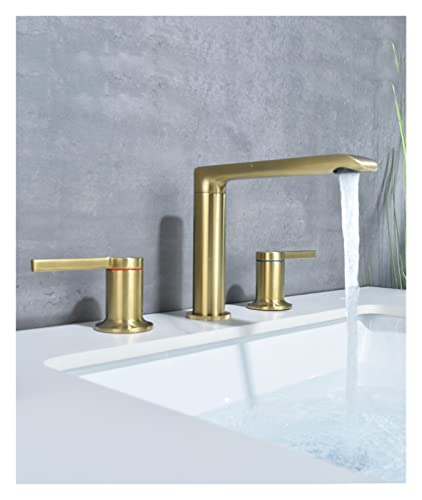 Robinet d'évier doré à double commande eau chaude et froide - 3