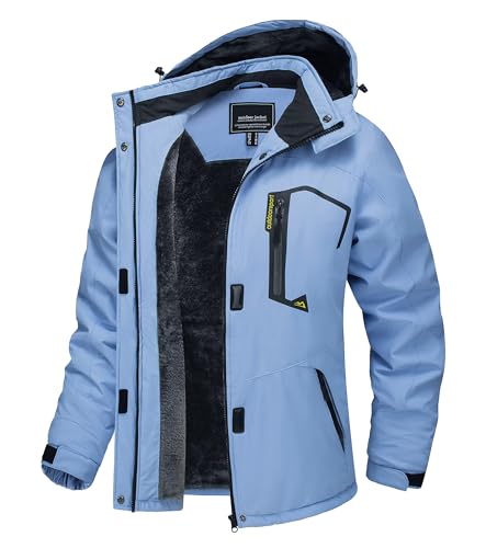 TACVASEN Damen Winddicht Wasserdicht Funktionsjacke Winter Wandern...