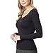 32 DEGREES Ladies' Heat Long Sleeve Scoop Neck Tee 2-Pack, Black/Black, Medium
