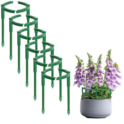 12 Pack Plant Support Stakes, 6.3 x 5.9 Inch Plastic