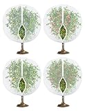 Fruit Tree Netting for Cicadas - with Zipper 4Pcs 5 x 4FT Garden Bird Netting for Blueberry Bushes with Drawstring,Insect Plant Protection Mesh Net Bags for Tomato,Cicada,Animals (4, 4 x 5 FT)