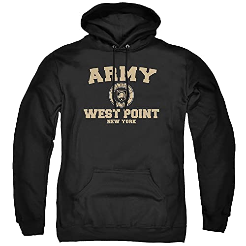 West Point United States Military Academy Official Circle Logo Unisex Adult Pull-Over Hoodie,Black, Medium