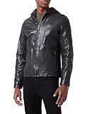 Freaky Nation Herren The Hood-FN SVT Lederjacke, Black, XL
