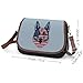 German Shepherd Dog U.S. Flag Women's Crossbody Handbags Leather Shoulder Bag With Adjustable Strap Fashion Cross Body Purse