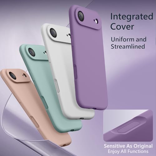 Image of FireNova Magnetic for iPhone Air Case, Compatible with MagSafe, [Integrated Silicone Camera Control Button] [Camera Protection] Microfiber Lining Phone Case for iPhone 17 Air, 6.5 inch, Light Purple
