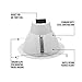 [6-Pack] PROCURU 6-Inch Recessed Light Shorty Cone Trim, Weatherproof Air-Tight, IC-Rated, White