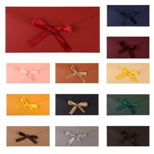 12 Stück Briefumschläge Bunt, Kraftpapier Umschläge...