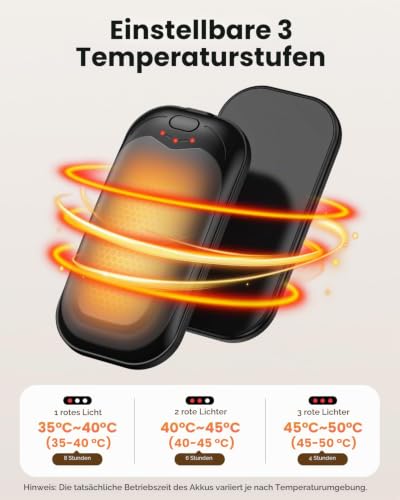 gabless Handwärmer Wiederaufladbar 2er Set, Elektrisch Handwärmer – Ansicht 2