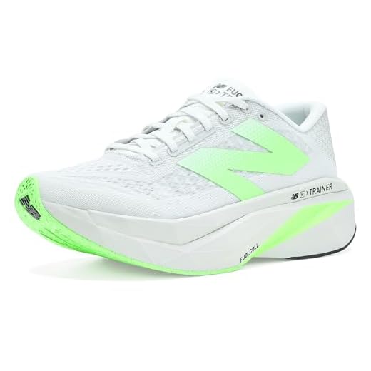 New Balance FuelCell Supercomp Trainer V3 Tênis de corrida masculino, Matéria cinza/azul claro/prata metálico, 39