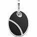 Produktbild JEWELS BY LEONARDO Anhänger Clip & Mix Cloela  Ketten-Anhänger aus silberfarbenem Edelstahl  ovaler Charm aus Onyx und Zirkonia-Steinchen  Clip M (4,8 mm Ø)  Schmuck Geschenk für Frauen  023260
