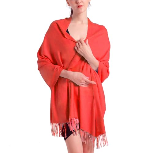 Image of Pashmina Scarf and Shawl - Soft Women Pashminas Wrap for Wedding Evening Party dresses