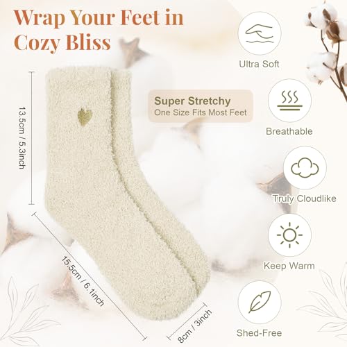 6 Pairs Fuzzy Socks Bridesmaid Proposal Gifts Set Cozy Soft Slipper Socks Wedding Party Favors for Women3