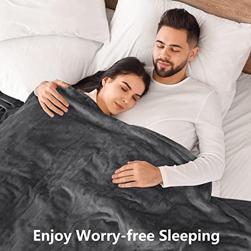 Electric Heated Blanket Throw 84" X 90" Queen Size With 6 Heating Levels & 8H Auto Off, Ultra Soft Flannel Full Body Fast Heating Warming Blanket For Bed Sofa Home Office, Machine Washable, Grey #TOP4