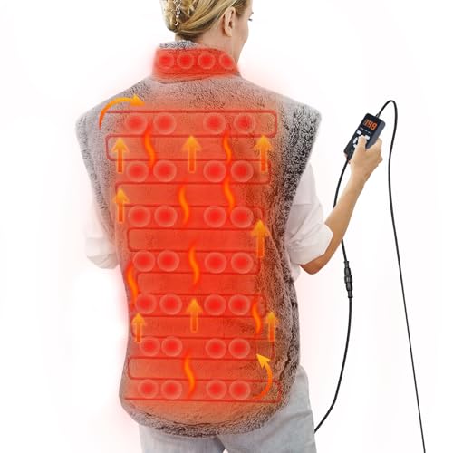 UTK Far Infrared Heating Pads for Neck and Shoulders and Back Relieve Pain, Hot Enough, Gift for Women, FSA-HSA Eligible, 36 Jade, 0-240 Min Auto Shut Off, Heating Pad for Full Back (40 * 24'')