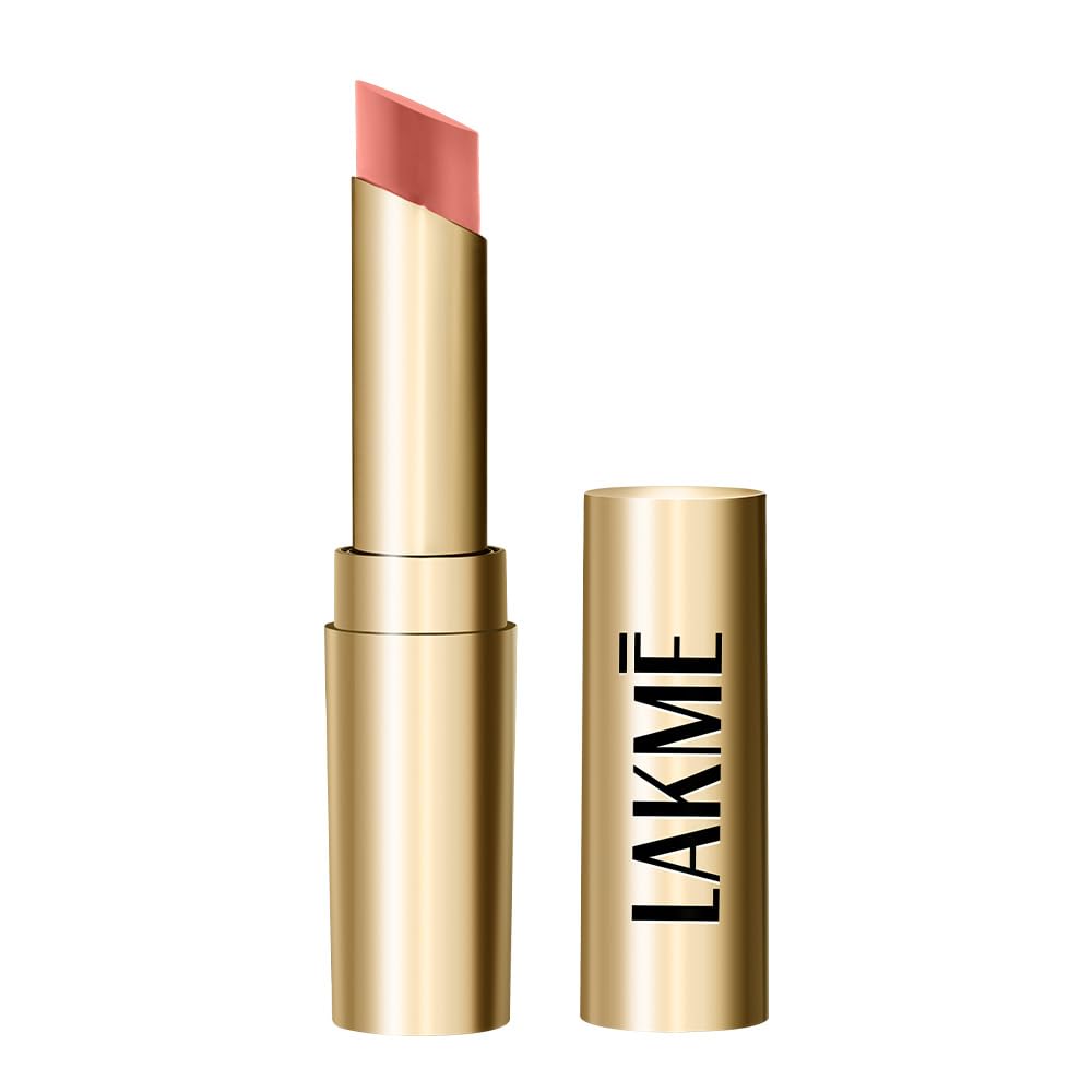 Lakme Unreal 3D Slim Bullet, Matte Lipstick, Lightweight shine, Nude Bae, 3.6g