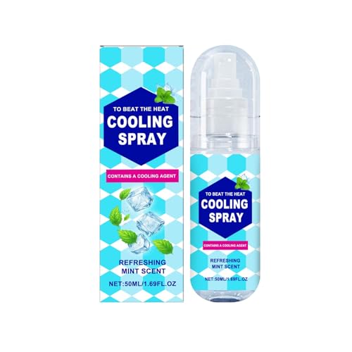 Generisch Spray refrescante, refrescante de menta, alivio instantáneo de calor y larga duración – Piel fresca – Friendly Mist for Body, Clothes & Outdoor Portable Fast – Acting Summer Heatstroke