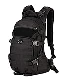 Mochila táctica, mochila militar, mochila para caminar ponderada con contrapeso, adecuada para acampar y montañismo (Black )