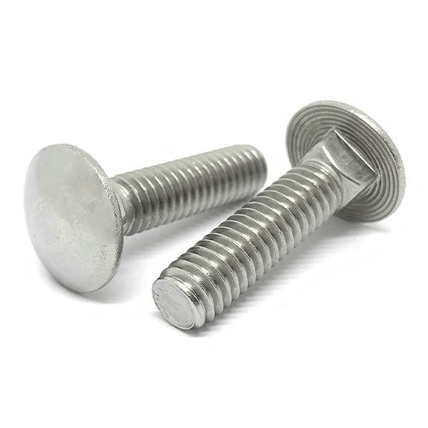 (4 Pieces) 1/2-13x1-1/4" 18-8 Stainless Steel Carriage Bolts Round Head Square Neck