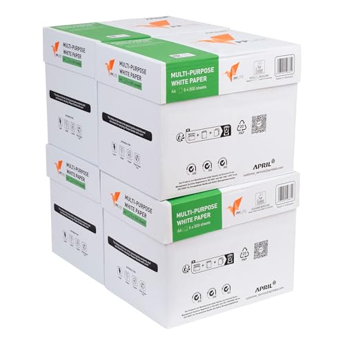 Basic Druckerpapier DIN A4 – 10.000 Blatt (4 x 5 x 500 Blatt) – Weißes Universal Office Paper Kopierpapier - Ideal für Büro und Heim (4 Kartons | 10.000 Blatt)