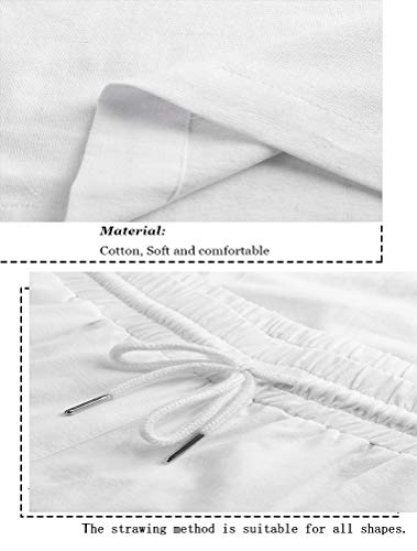 THWEI Linen Pants Mens Casual Drastring Loose Fit Summer Lightweight Beach Pants3