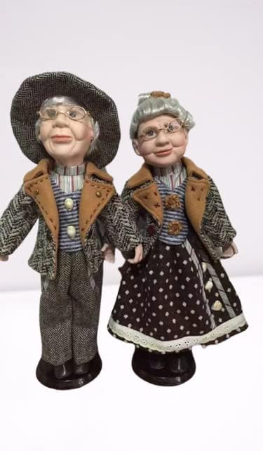 J.Misa Collection Jmisa 16" Pair of Grandpa & Grandma Lovely Porcelain Doll